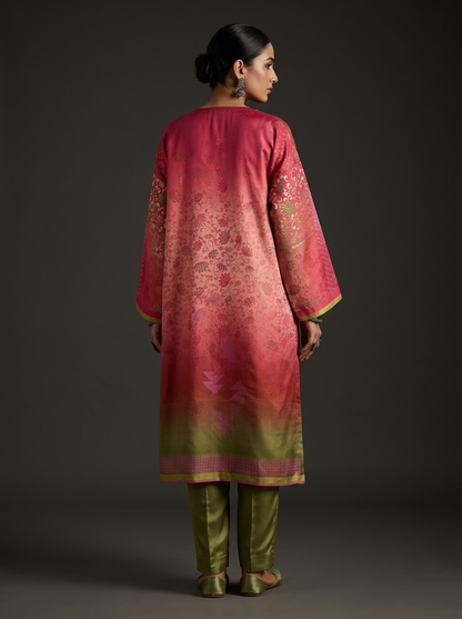 Semi Stitched Chanderi Kurta