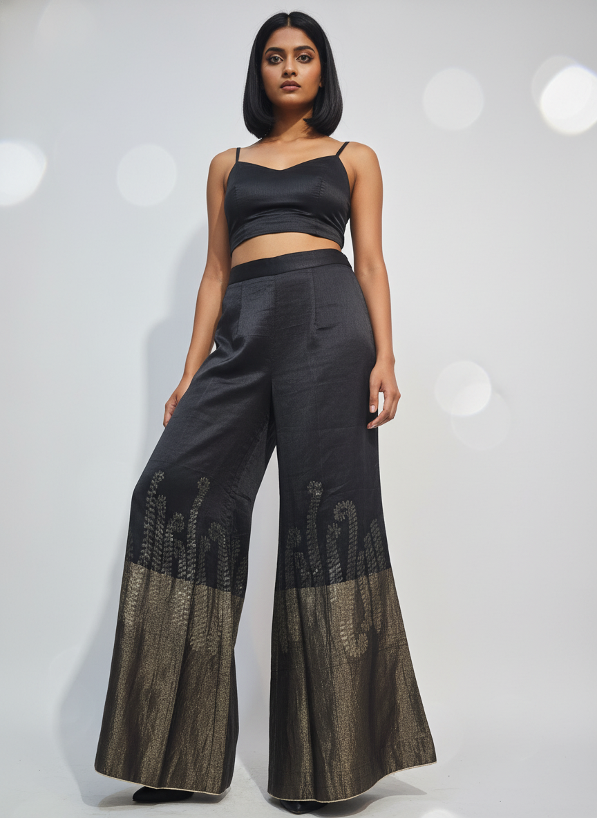 Formal Chanderi Zari embroidered Palazzo pant (VKSKT01MAR20)