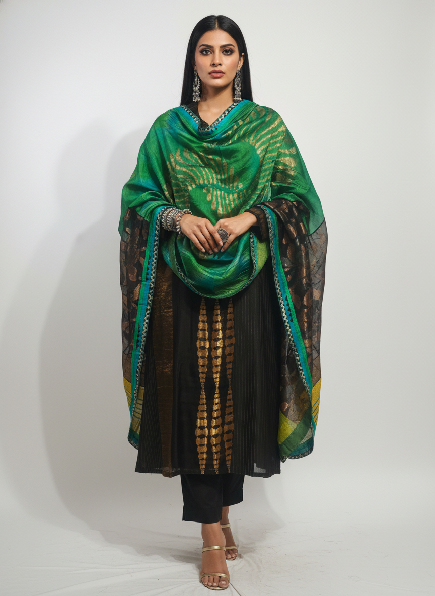 Semi Stitched Formal Chanderi Suitset