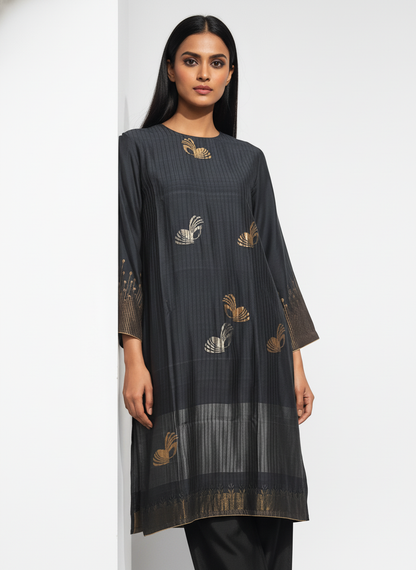 Semi Stitched Formal chanderi Kurta