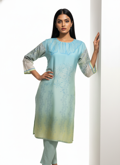 Semi Stitched Chanderi Kurta