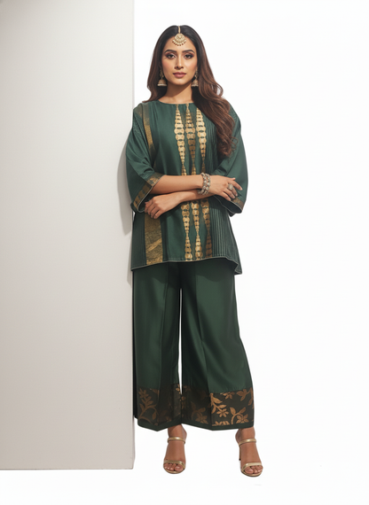 Indowestern chanderi formal coordset