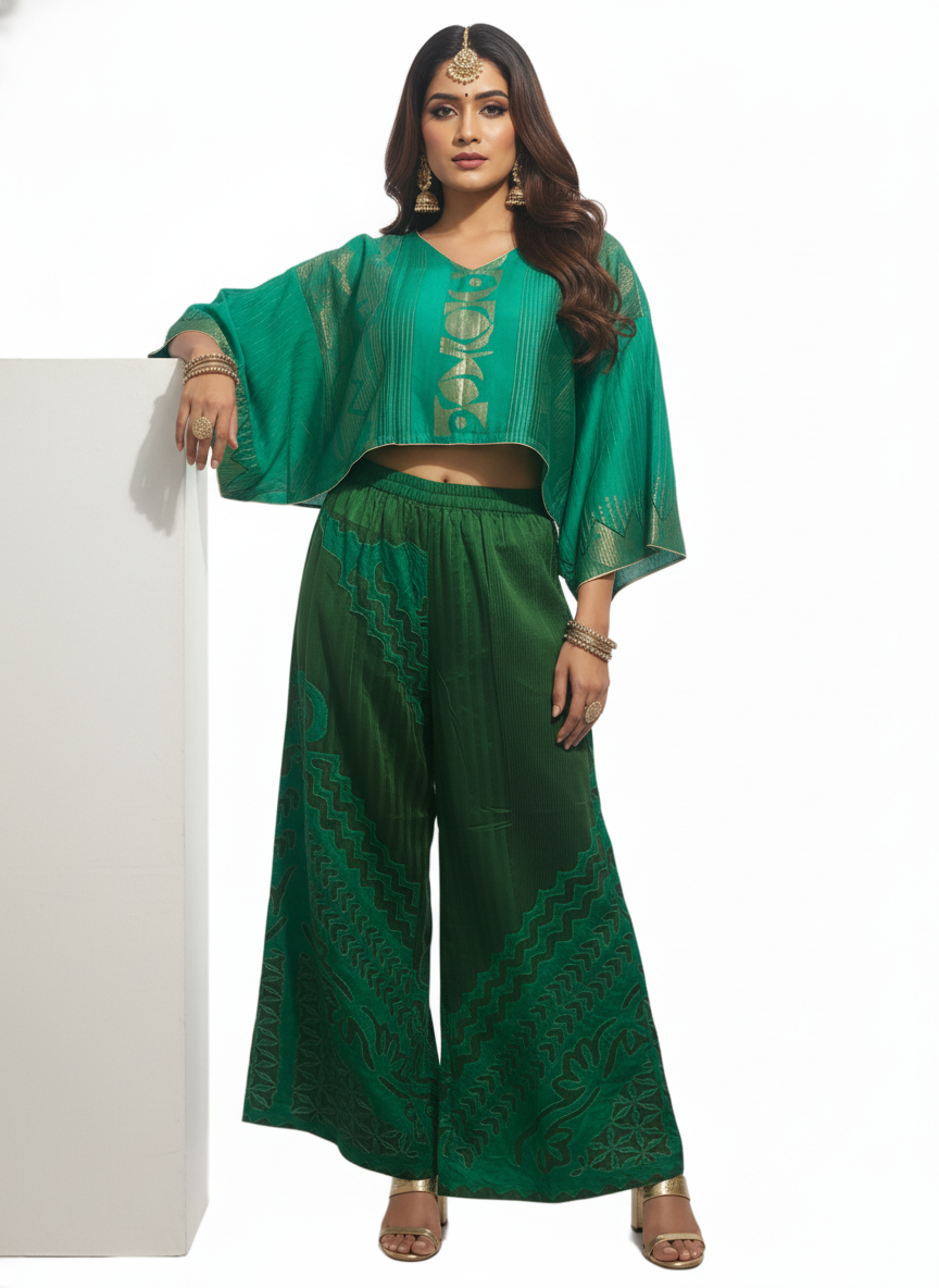 Indowestern chanderi formal coordset