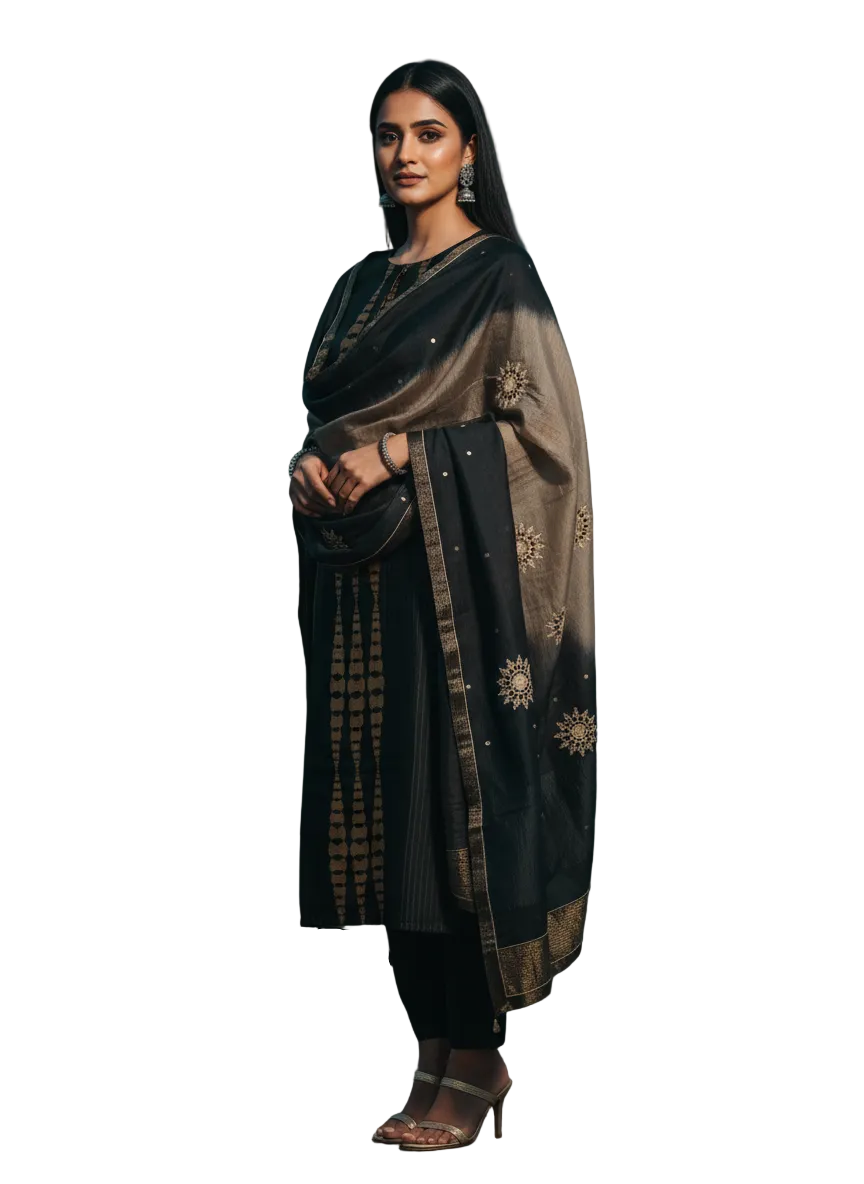 Semi Stitched Formal Chanderi Suitset