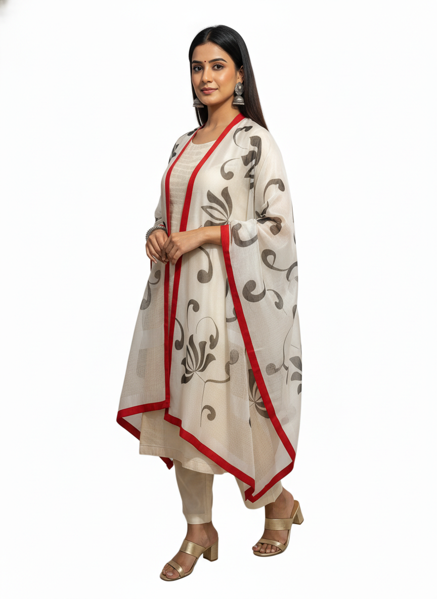 Semi Stitched Formal Chanderi Suitset