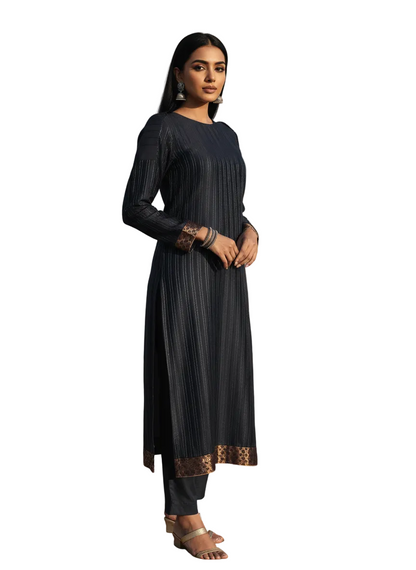 Semi Stitched Formal chanderi Kurta