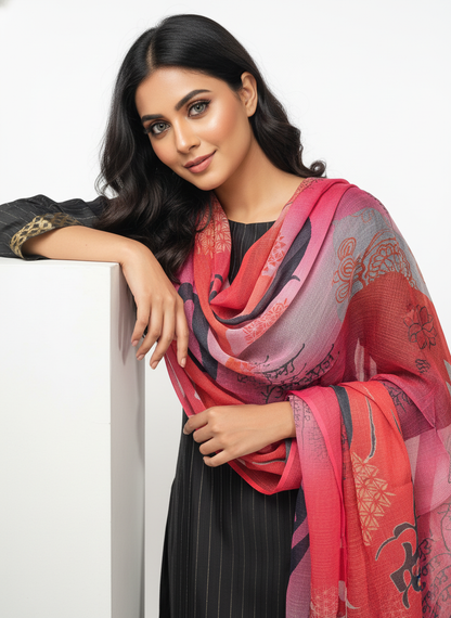 Semi Stitched Chanderi Casual Suitset