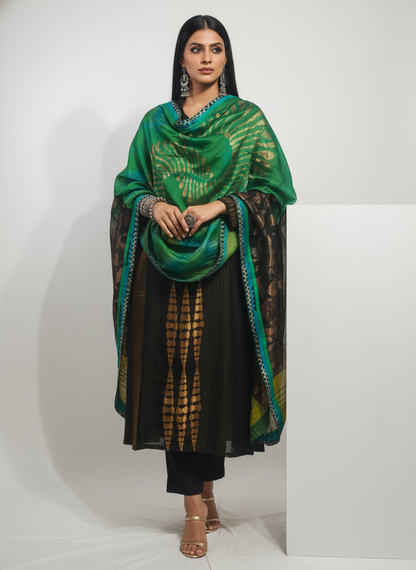 Semi Stitched Formal Chanderi Suitset