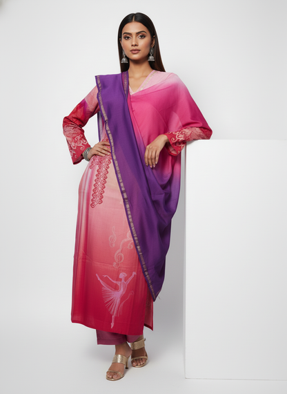 Semi Stitched Cotton Suitset