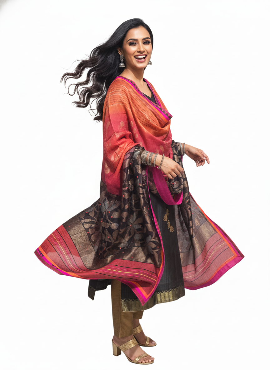 Semi Stitched Formal Chanderi Suitset