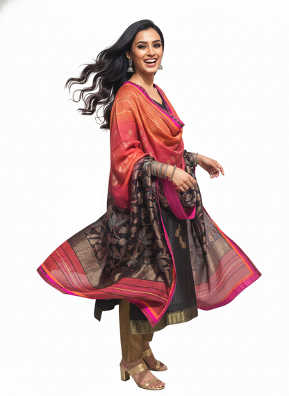 Semi Stitched Formal Chanderi Suitset
