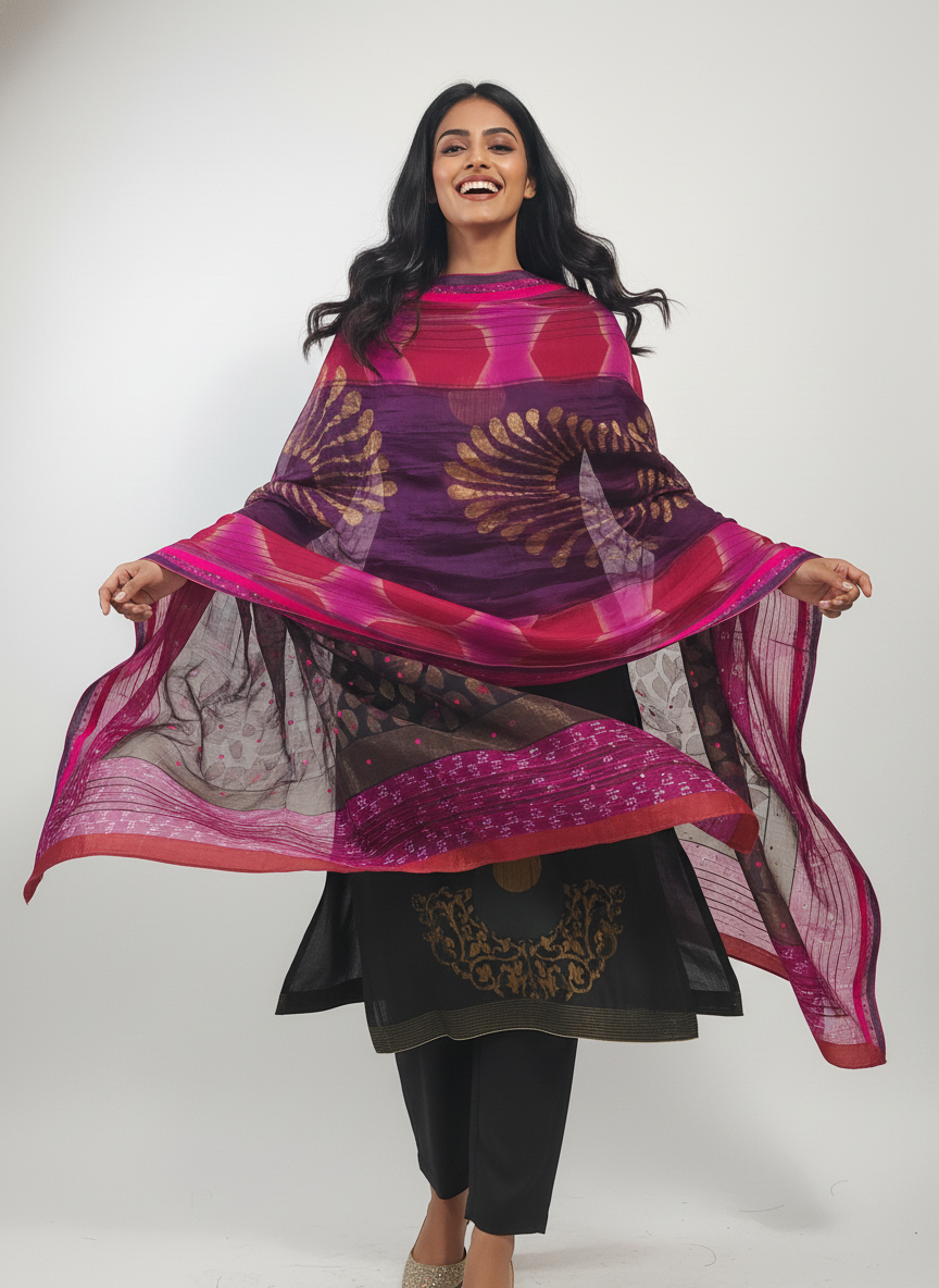 Semi Stitched Formal Chanderi Suitset