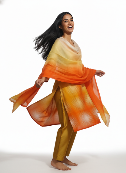 Semi Stitched Chanderi Casual Suitset