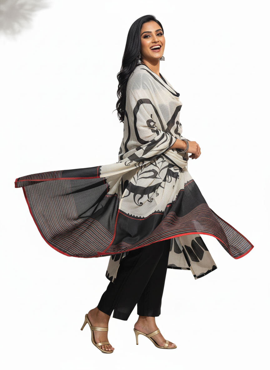 Semi Stitched Formal Chanderi Suitset