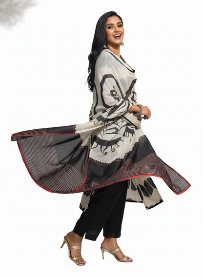 Semi Stitched Formal Chanderi Suitset
