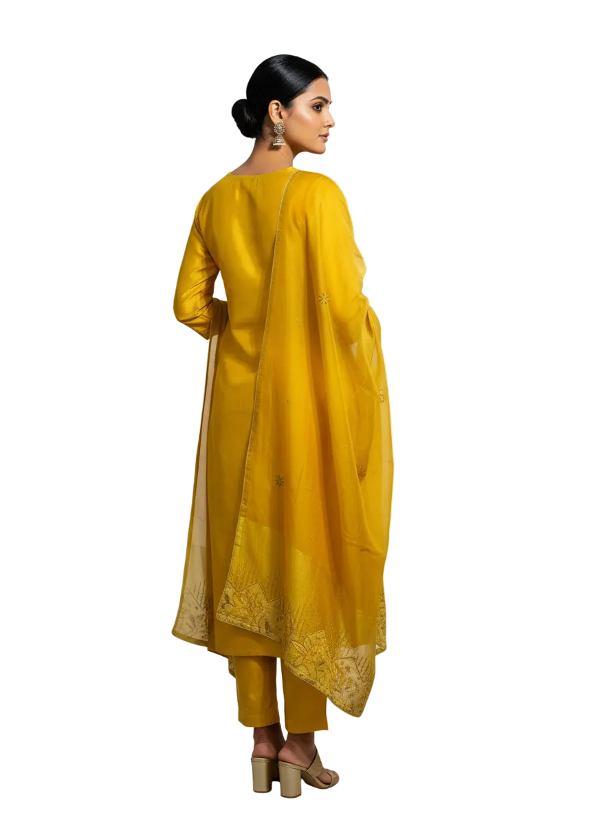 Semi Stitched Formal Chanderi Suitset