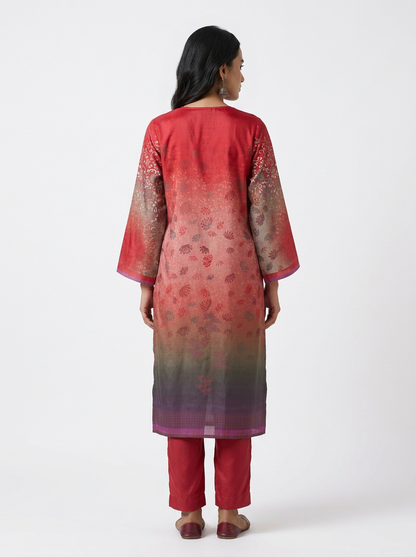 Semi Stitched Chanderi Kurta