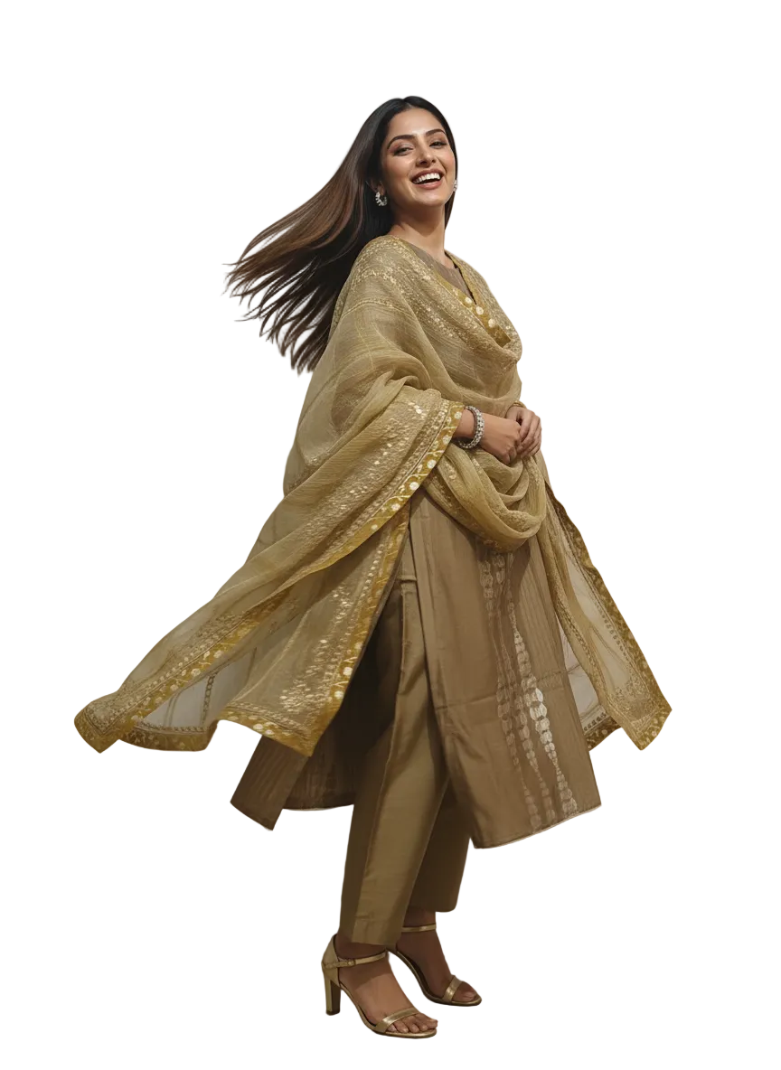 Semi Stitched Formal Chanderi Suitset