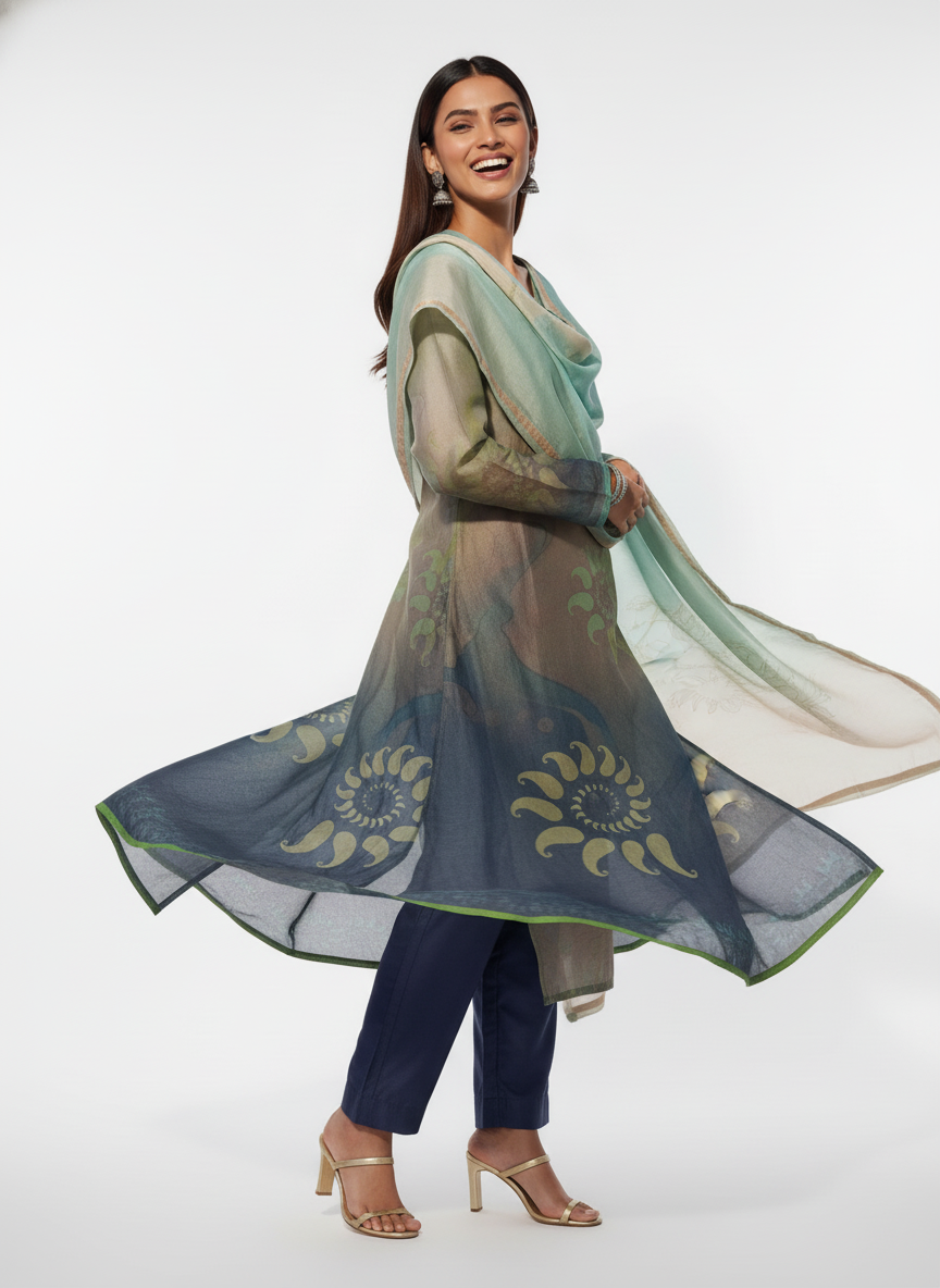 Semi Stitched Cotton Casual Suitset VISHAL KAPUR