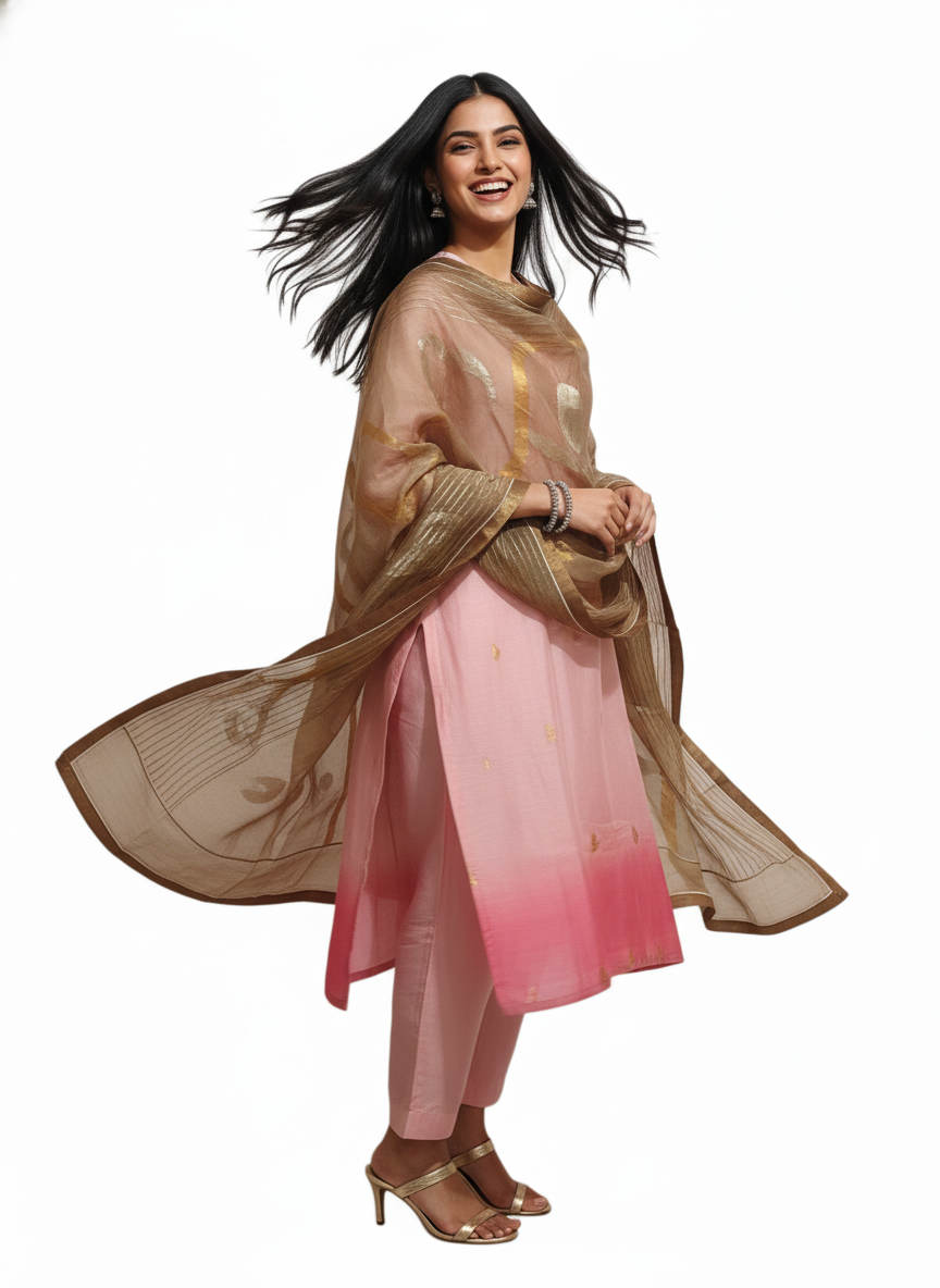 Semi Stitched Formal Chanderi Suitset