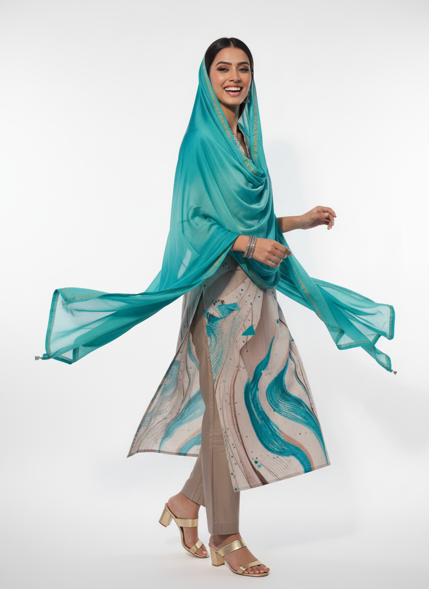 Semi Stitched Cotton casual Suitset