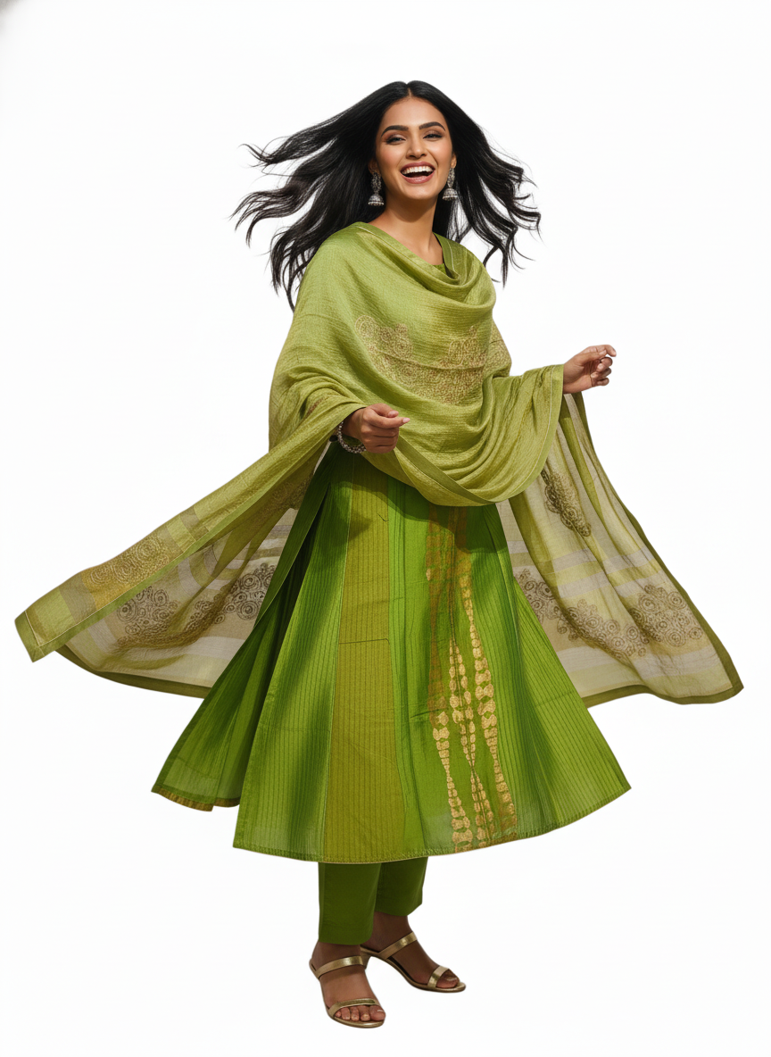 Semi Stitched Formal Chanderi Suitset