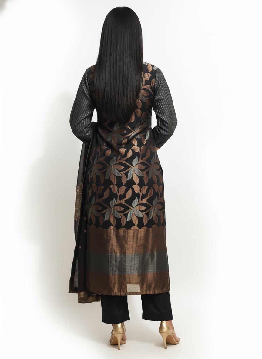 Semi Stitched Formal Chanderi Suitset
