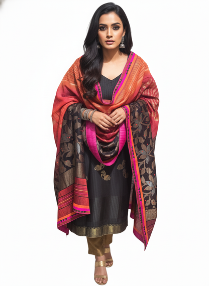 Semi Stitched Formal Chanderi Suitset