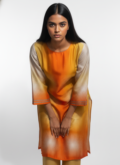 Semi Stitched Chanderi Kurta