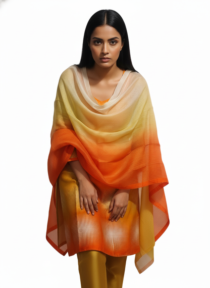 Semi Stitched Chanderi Casual Suitset