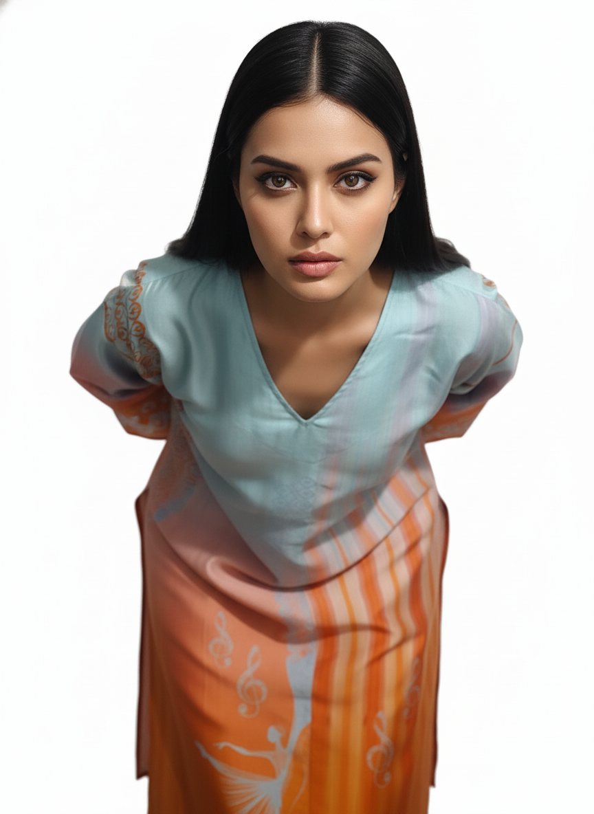 Semi Stitched Chanderi Kurta