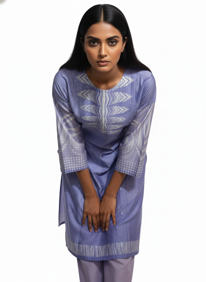 Semi Stitched Chanderi kurta