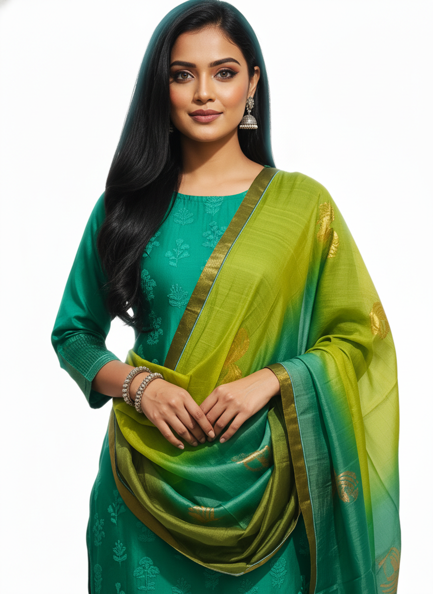 Semi Stitched Formal Chanderi Suitset