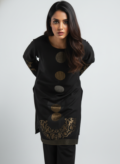 Semi Stitched Formal chanderi Kurta