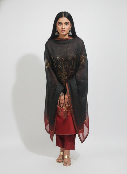 Semi Stitched Formal Chanderi Suitset