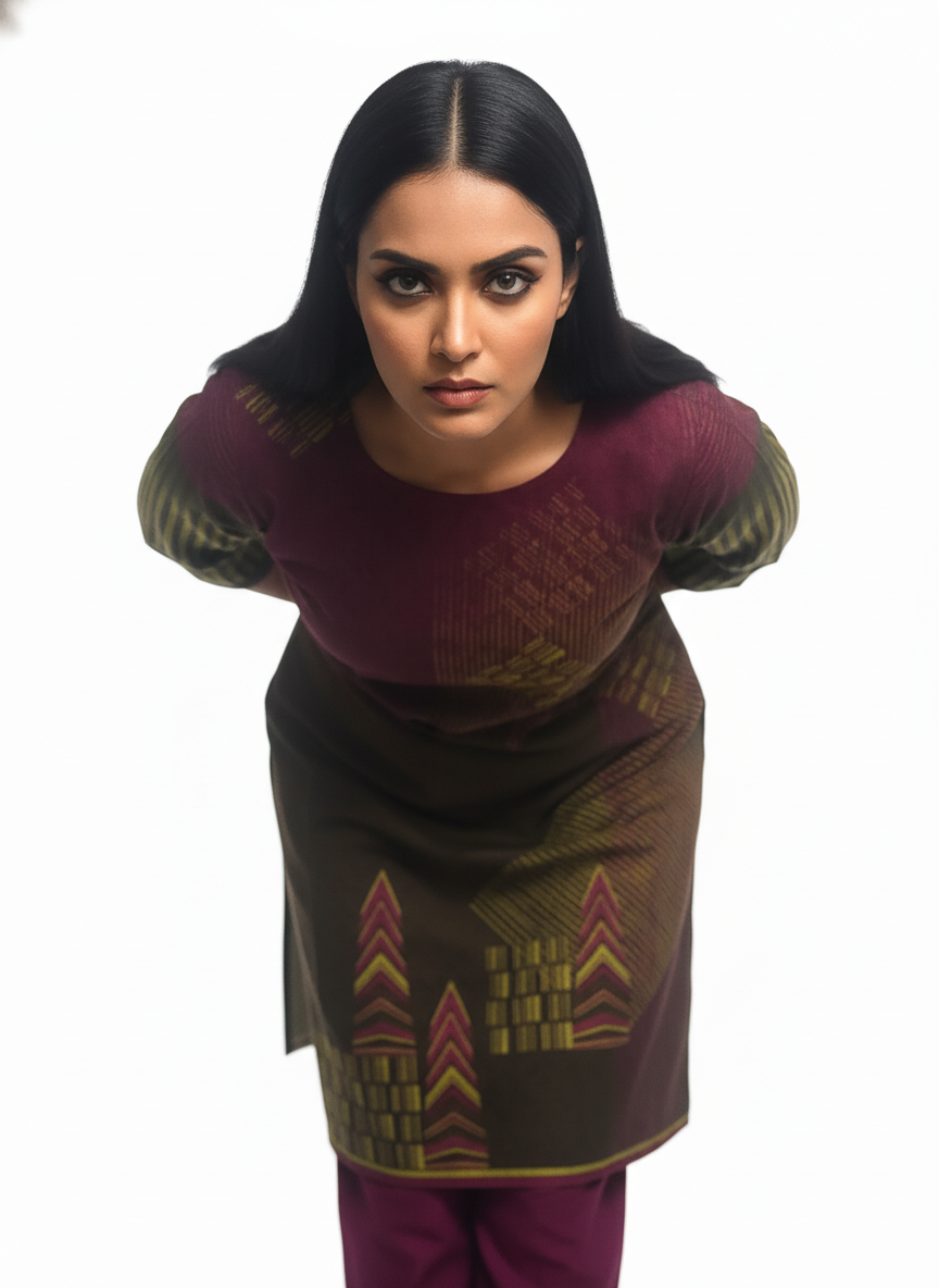 Semi Stitched Chanderi Kurta