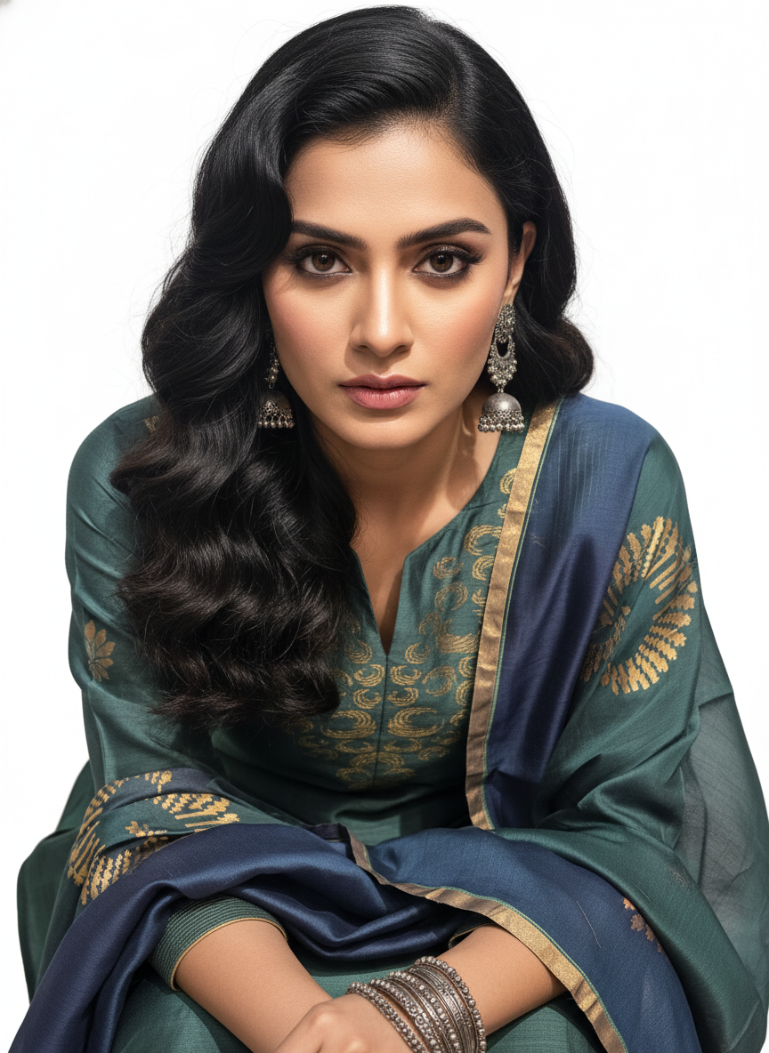 Semi Stitched Formal chanderi Suitset