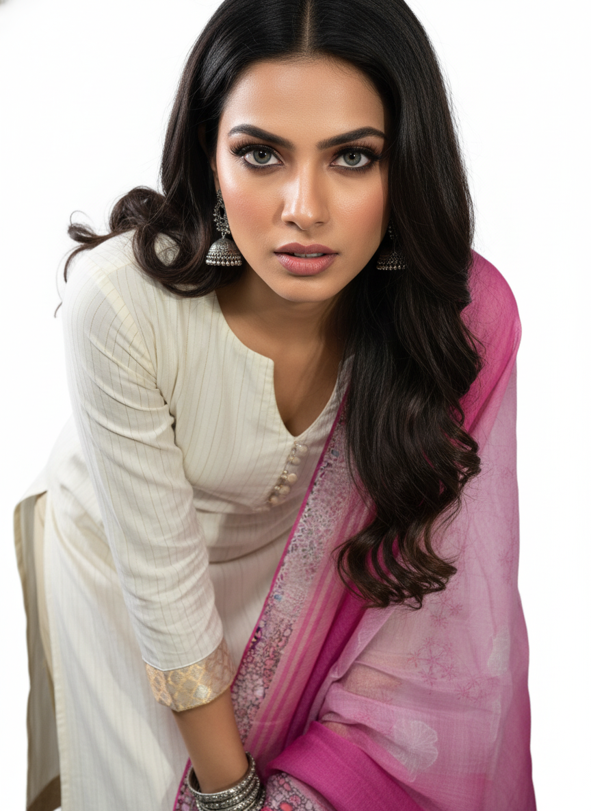 Semi Stitched Chanderi Casual Suitset