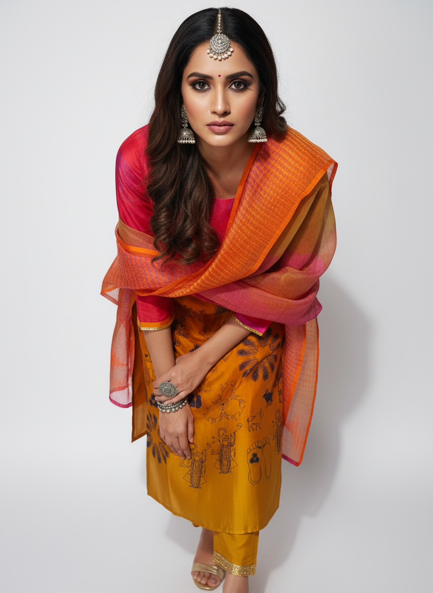 Semi Stitched Cotton Modal Casual Suitset (Copy) VISHAL KAPUR