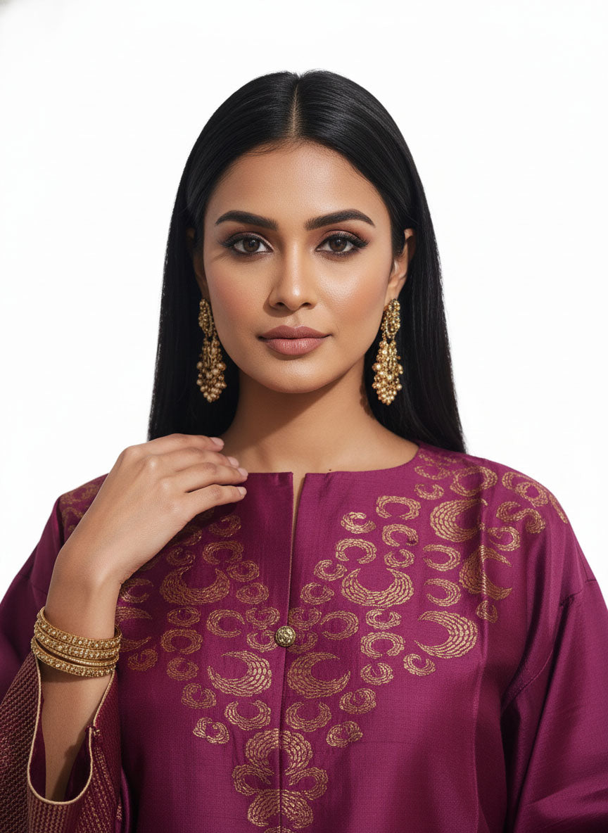 Indowestern chanderi formal coordset