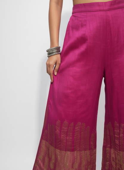 Formal chanderi Embroidered Palazzo pant