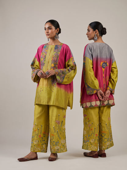 Indowestern chanderi coordset