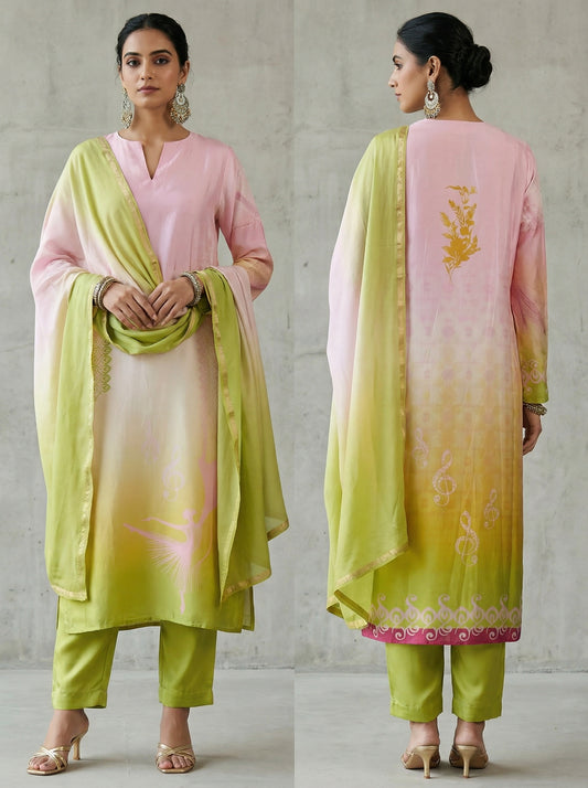 Semi Stitched Cotton casual Suitset