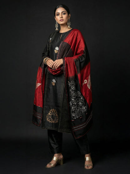 Semi Stitched Formal Chanderi Suitset