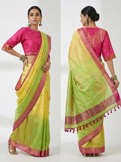 Formal Chanderi Zari Woven Saree