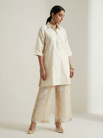 Indowestern chanderi formal coordset