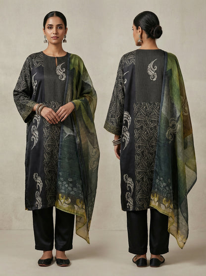 Semi Stitched Cotton Casual Suitset