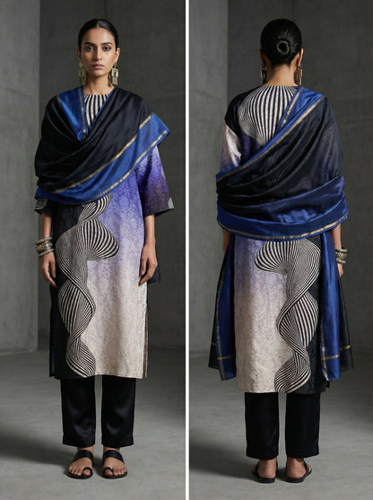 Semi Stitched Chanderi Casual Suitset