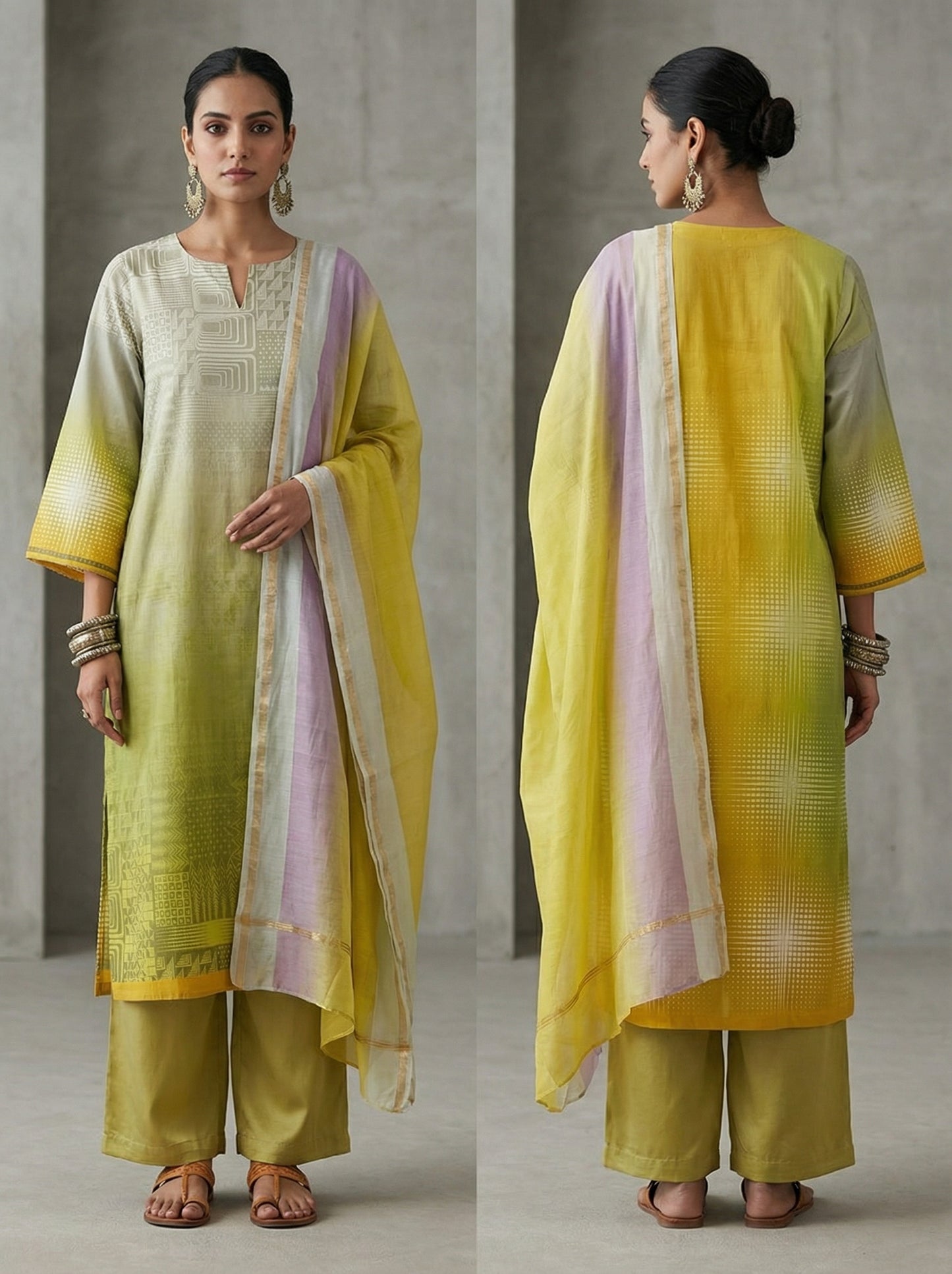 Semi Stitched Cotton Casual Suitset