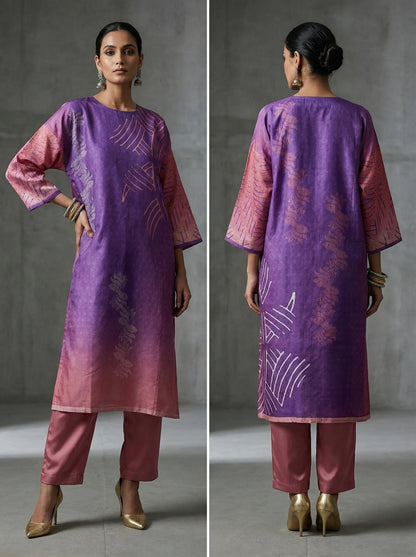 Semi Stitched Chanderi Kurta